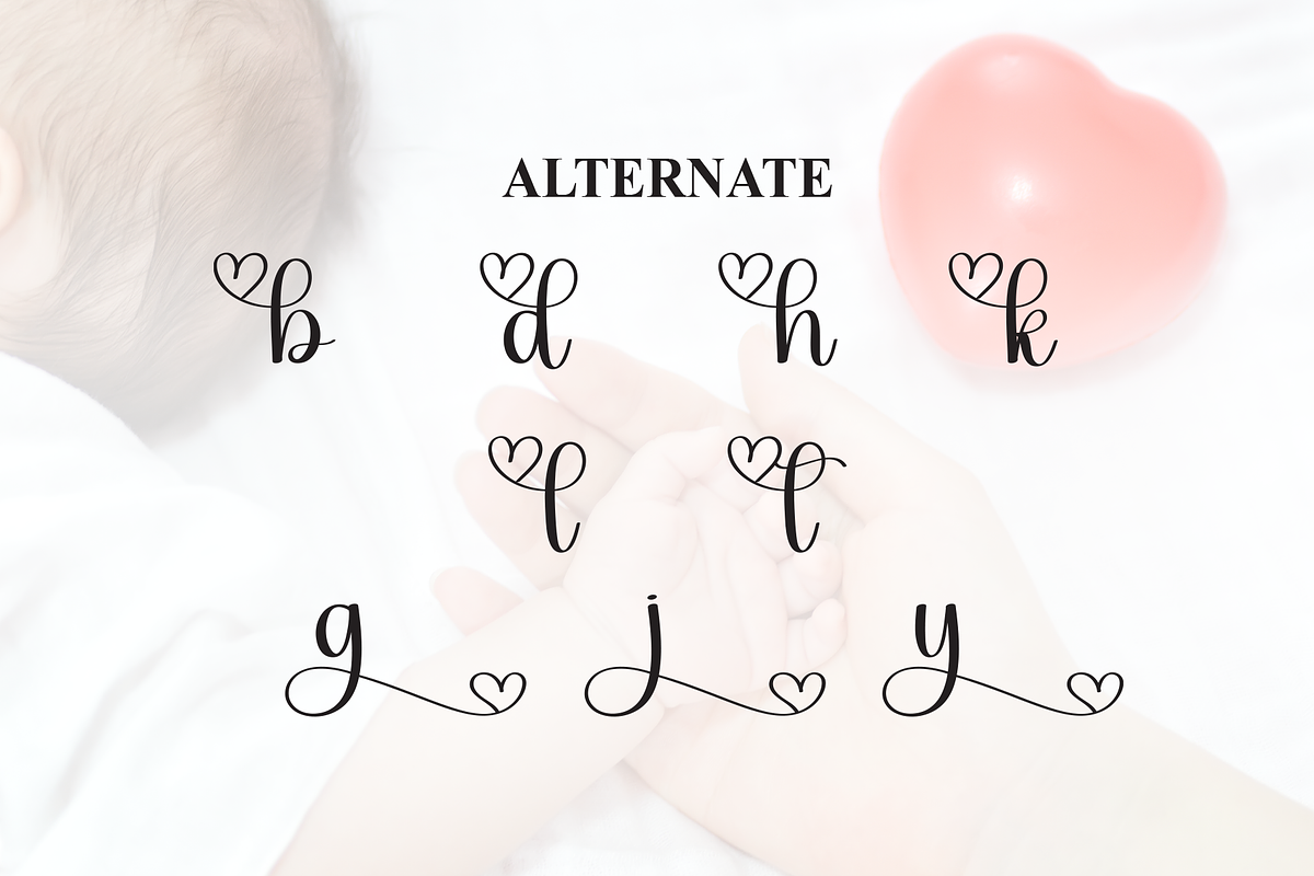 Babylove | Script Font, a Sans Serif Font by Scratchones (Photo 8 of 9)