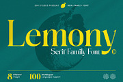 Lemony, a Serif Font by din-studio.com (Thumbnail 1 of 4)