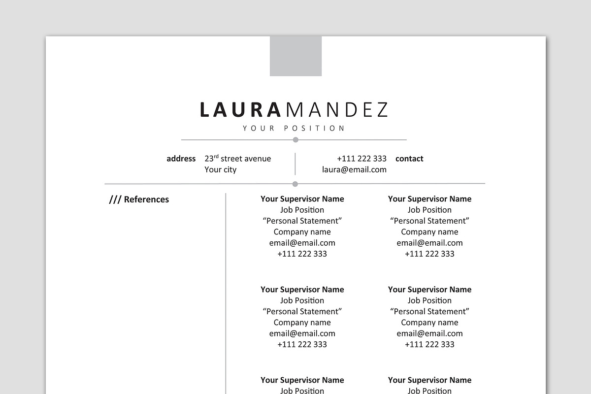 A4 & Letter Size Resume Template, a Resume Template by EN86-21 (Photo 6 of 6)