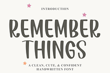 Remember Things