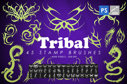 Tribal Tattoo Photoshop Brushes