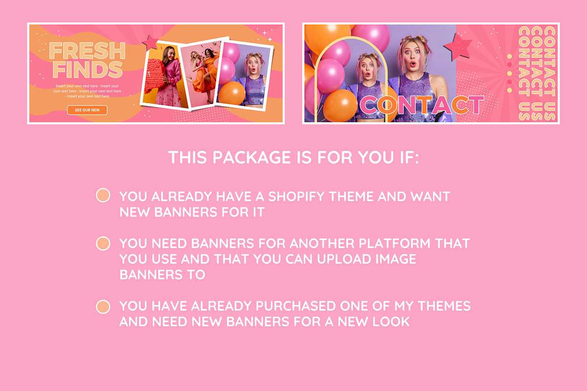 Cute Shop Banner Templates, a Shopify Template by SunshineStudioBoutique (Photo 7 of 7)