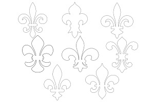 Fleur De Lis Set 1 Procreate Brush