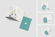 **A4 Trifold Brochure Mockup**  This, an Advertising Mockup by YurnalisPerix (Thumbnail 1 of 5)