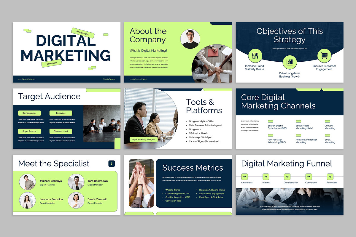 Digital Marketing Google Slides, a Presentation Template by rgbryand (Photo 2 of 7)
