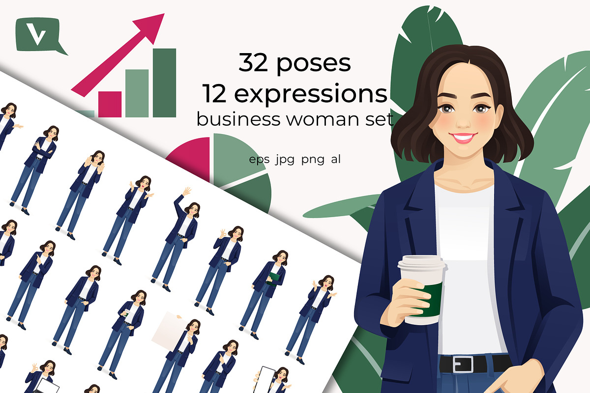 Young business woman kit, a Person Illustration by Volha Hlinskaya (Photo 1 of 6)