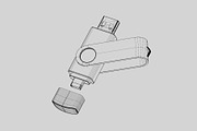 Pen Drive, an Object 3D Model by fahad121 (Thumbnail 5 of 6)