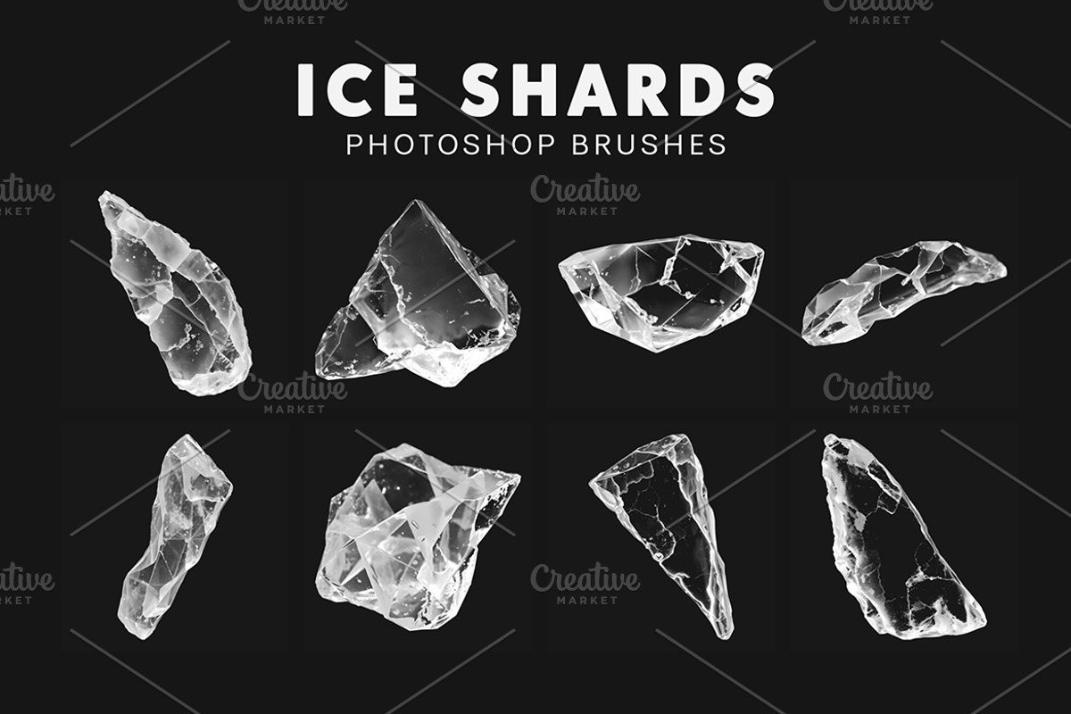 20 Ice Shards Brushes, a Brush Add-On by AB-TheDesigner (Photo 3 of 4)
