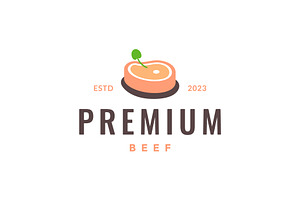 meat beef slice logo, a Branding & Logo Template by devastd