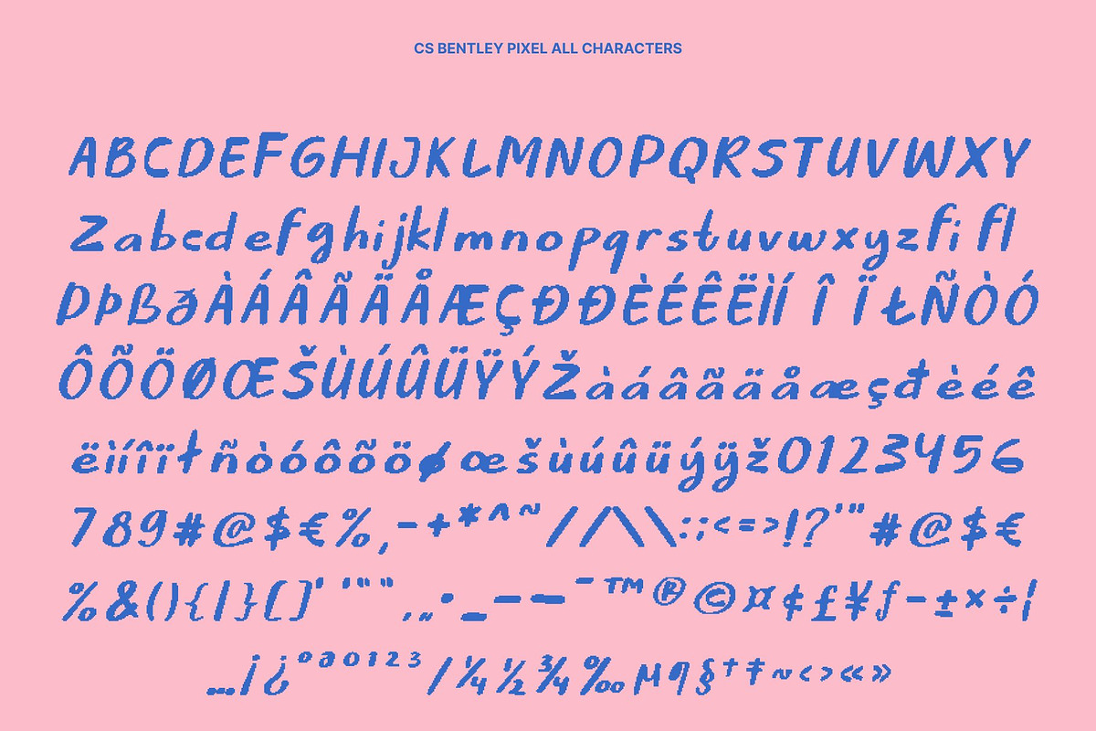 CS Bentley Pixel, a Handwritten Font by Craft Supply Co. (Photo 8 of 8)