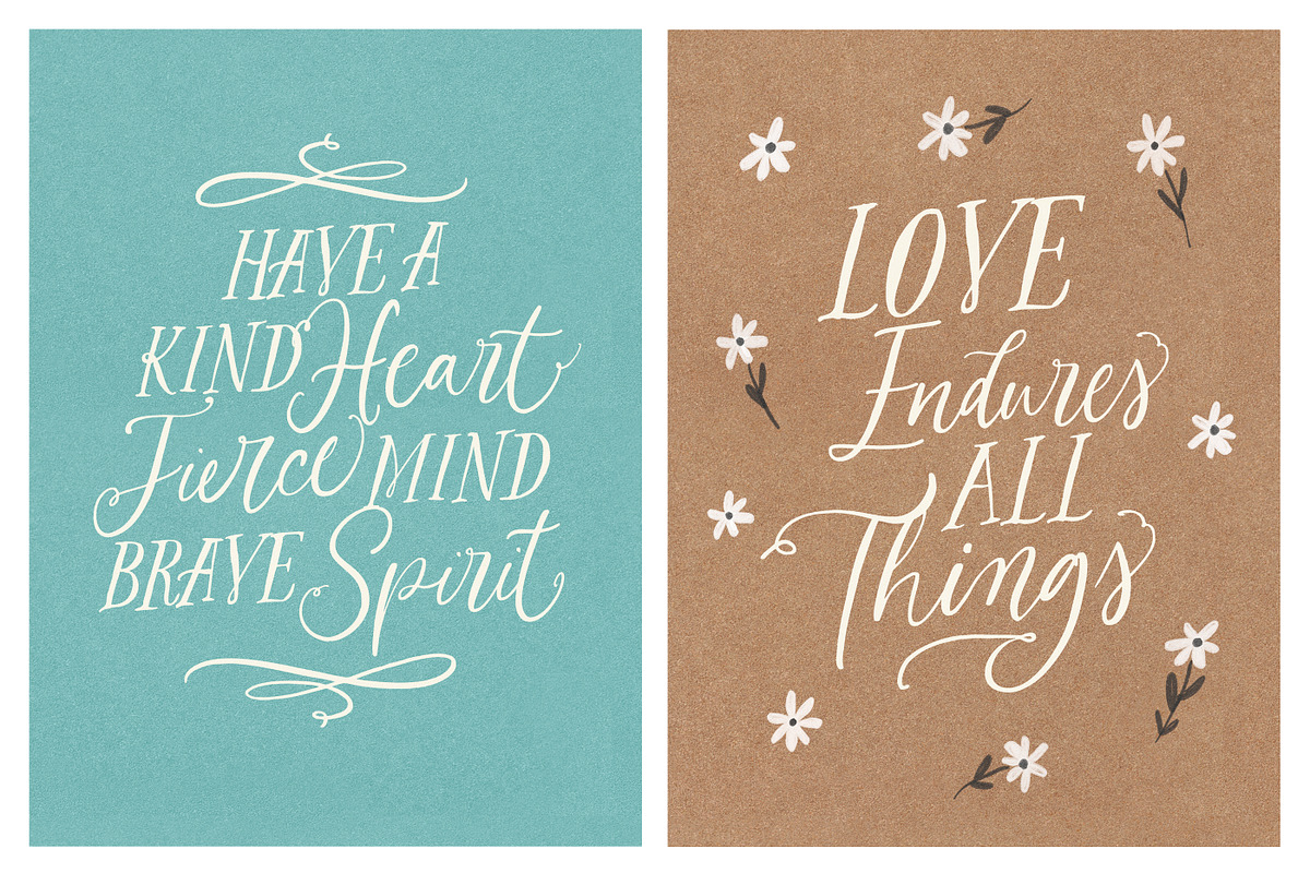 The Blooming Lovely Font Duo, a Script Font by Nicky Laatz (Photo 8 of 28)