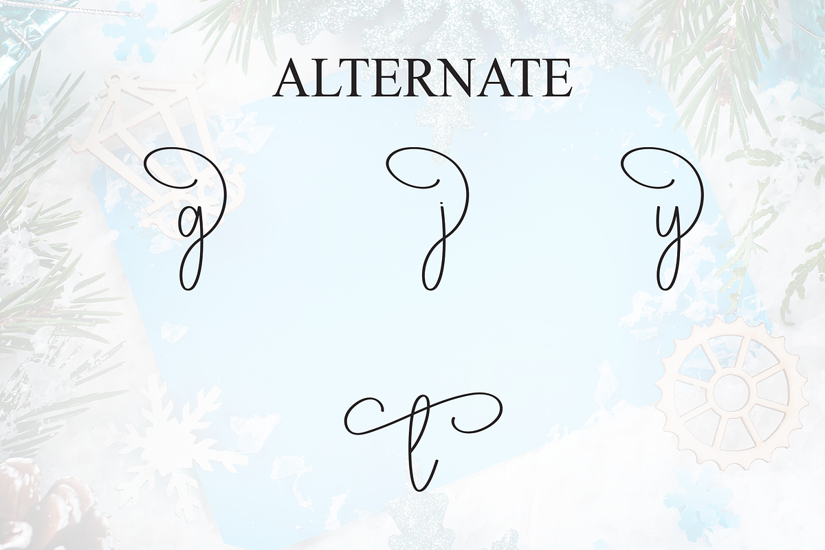 Winter Birthday | Script Font, a Handwritten Font by Scratchones (Photo 8 of 9)