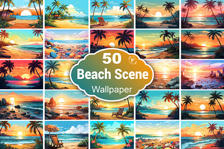 Beach Wallpaper, a Wallpaper Graphic by Forhadx5