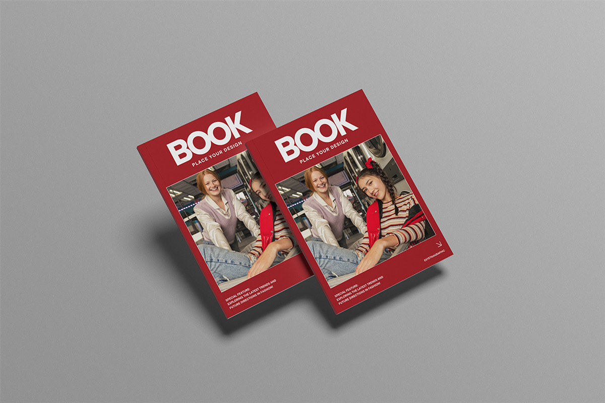 Book Mockup, a Books & Magazine Mockup by Pikachudesign