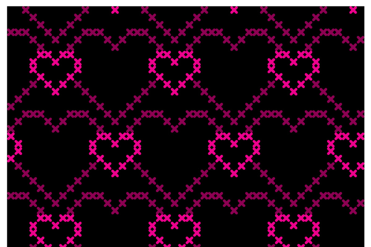 Stitch Hearts Seamless Patterns Set1, a Pattern Graphic by Aenyeth (Photo 4 of 5)