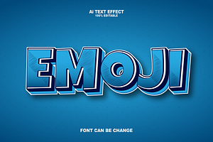 Emoji Editabele Text Effects.