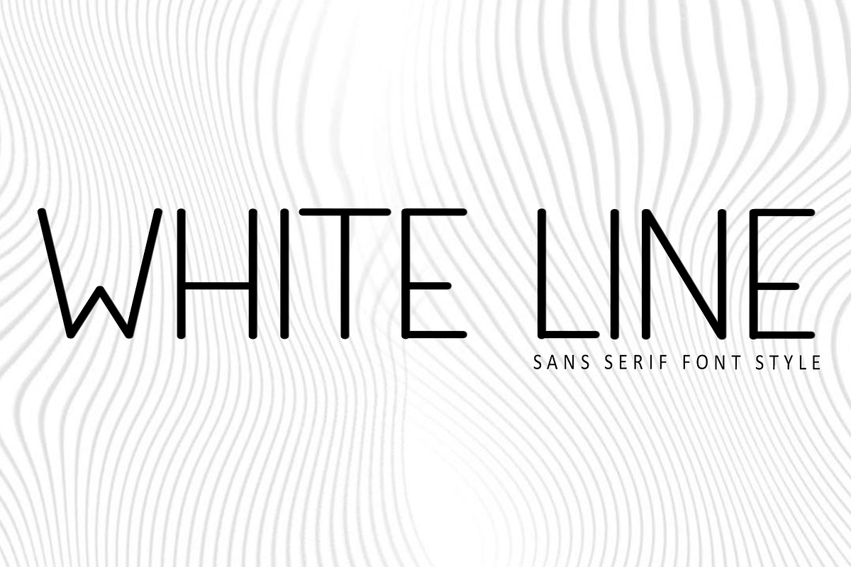 White Line, a Sans Serif Font by FreshTypeINK (Photo 1 of 8)