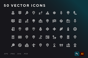 Location icons, an Icon by Wencory
