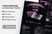Fintech Landing Page Figma Template, a Landing Page Template by Rozepaars Design (Thumbnail 1 of 2)