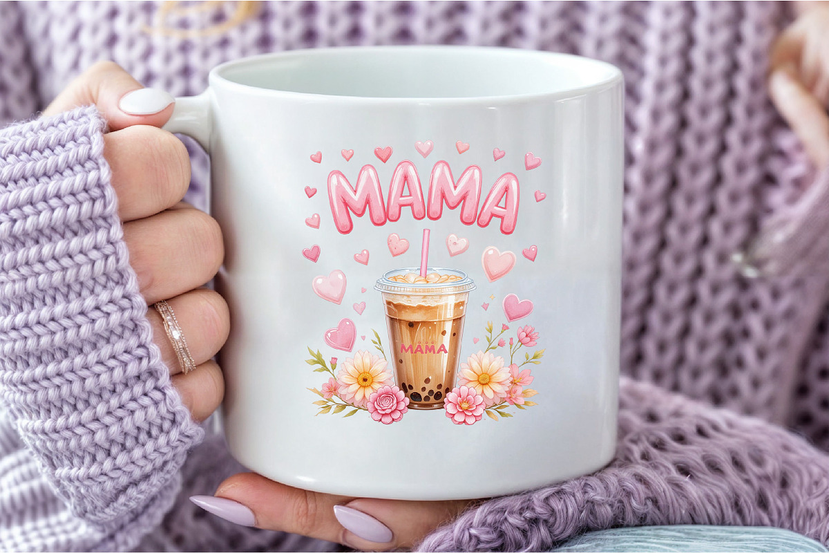 Iced Coffee Mama Gifts PNG, an Icon by DreamCafeArt (Photo 4 of 7)