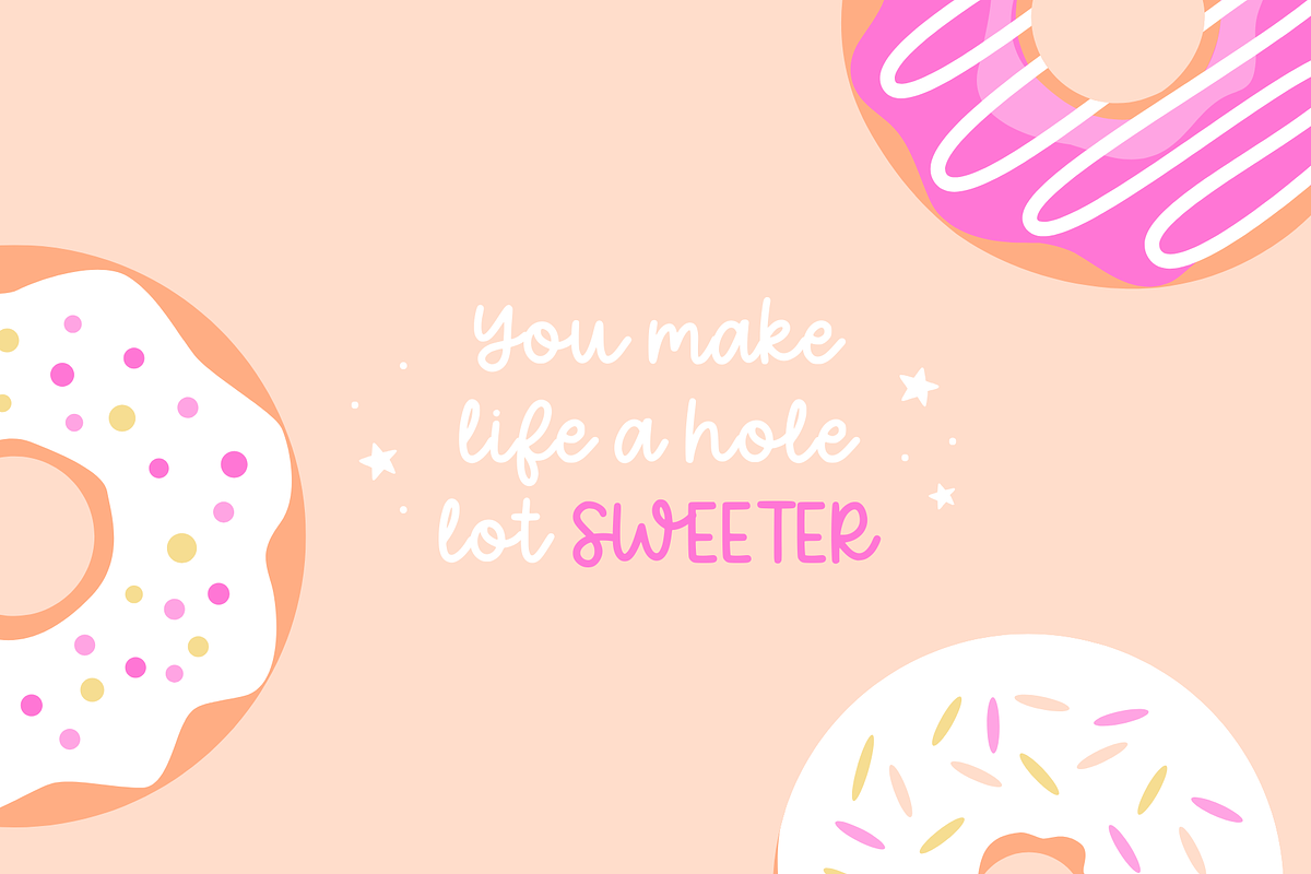 Donut Sprinkles Cute Cursive Font, a Script Font by Always Sunny Co (Photo 4 of 5)