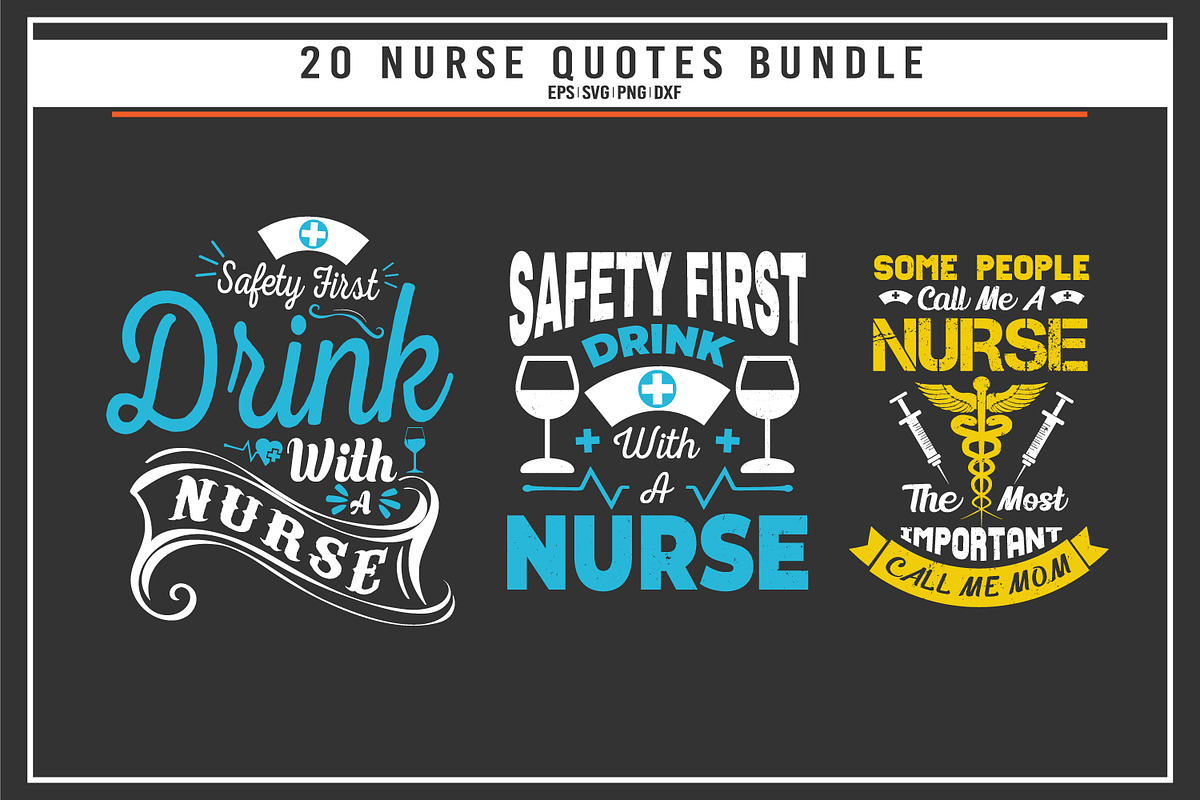 Nurse quotes t shirt design bundle, a Graphic by Uniquesvg99 (Photo 5 of 7)