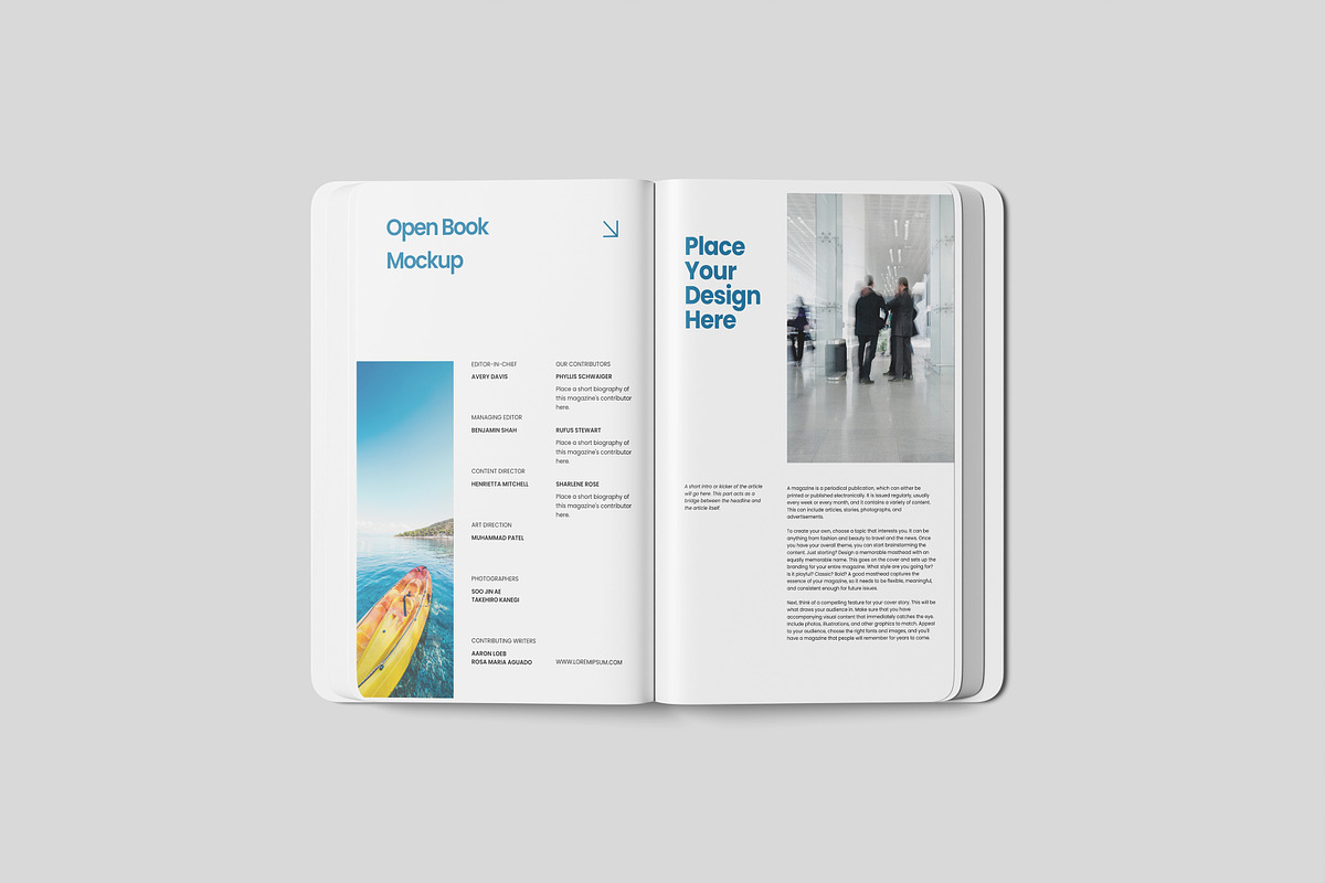 Open Book Mockup, a Books & Magazine Mockup by Hazzpro_Std