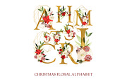 20% OFF! Christmas Floral Alphabet, an Illustration by Chus Moreno Studio (Thumbnail 2 of 11)
