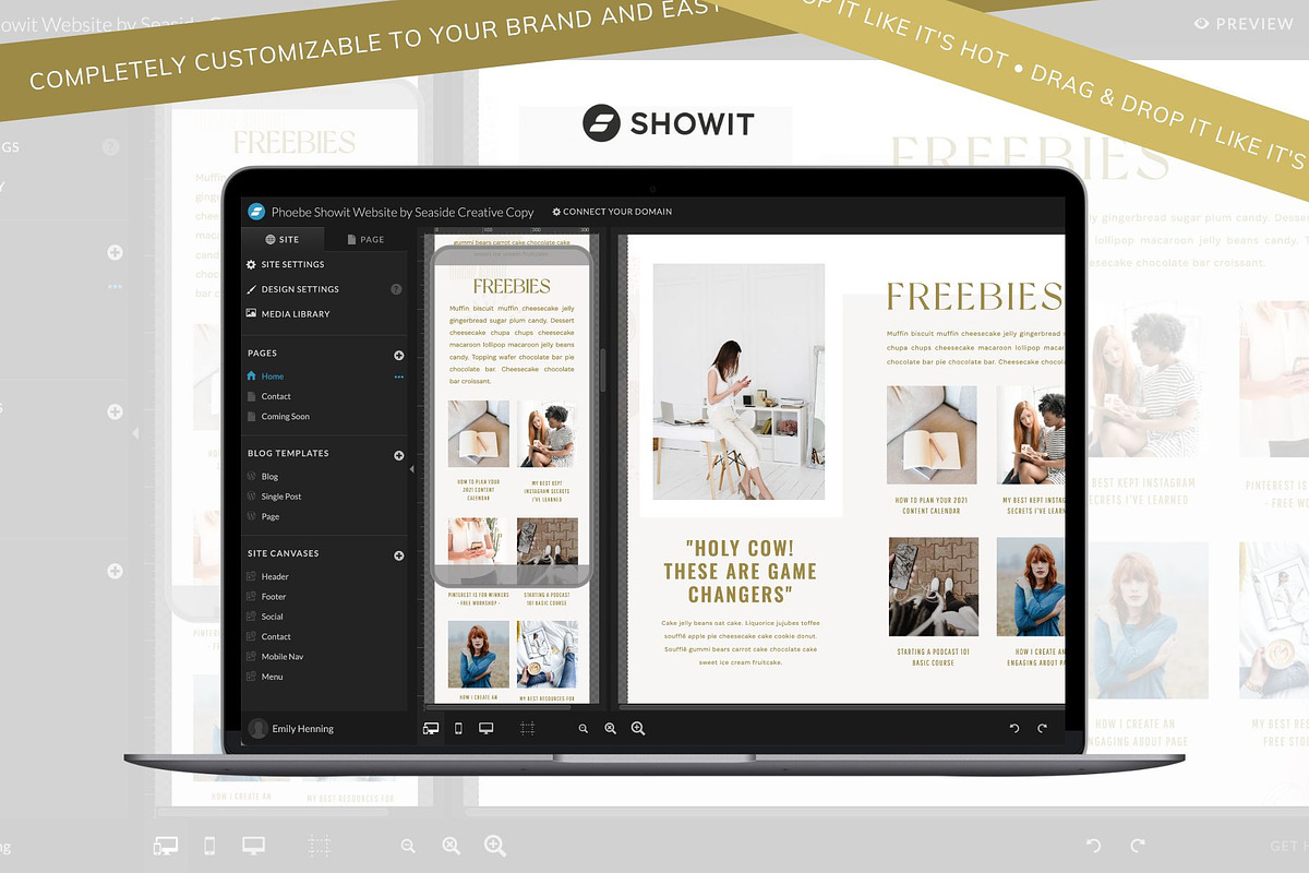 Showit Website Template: Phoebe, a Websites & App Template by Seaside Creative (Photo 4 of 9)