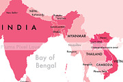 Detailed World Map 60x40 max - jpeg, a Work Illustration by Plums Pixel Love (Thumbnail 6 of 7)