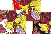 Botanical tropical fruits maximalist, a Pattern Graphic by NayaChu (Thumbnail 5 of 9)