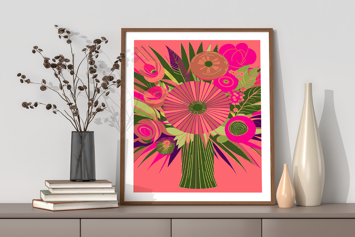 Art Deco Floral Bouquets Posters, a Decorative Illustration by Blynn Pippen (Photo 6 of 10)