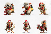 Funny Christmas Farm Animals, a Seasonal Illustration by CreationArt (Thumbnail 9 of 9)