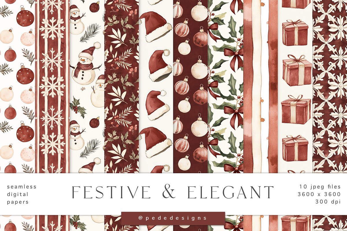 Elegant & Festive Collection, a Seasonal Illustration by PeDe Designs (Photo 24 of 31)