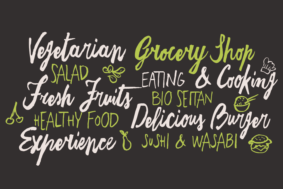 Freehand Brush - 4 Fonts + icons preview 3