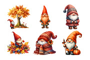 Watercolor Autumn Gnome Clipart, an Illustration by Daily.Designs (Thumbnail 3 of 5)