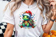 Watercolor Christmas Turtle Clipart, an Illustration by Sublimation Artist (Thumbnail 7 of 9)