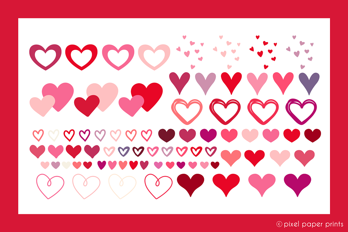 Cute little Valentine's Day Clipart, an Object Graphic by PixelPaperPrints (Photo 9 of 9)