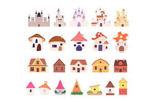 Different buildings. Wooden houses, an Object Illustration by LadadikArt