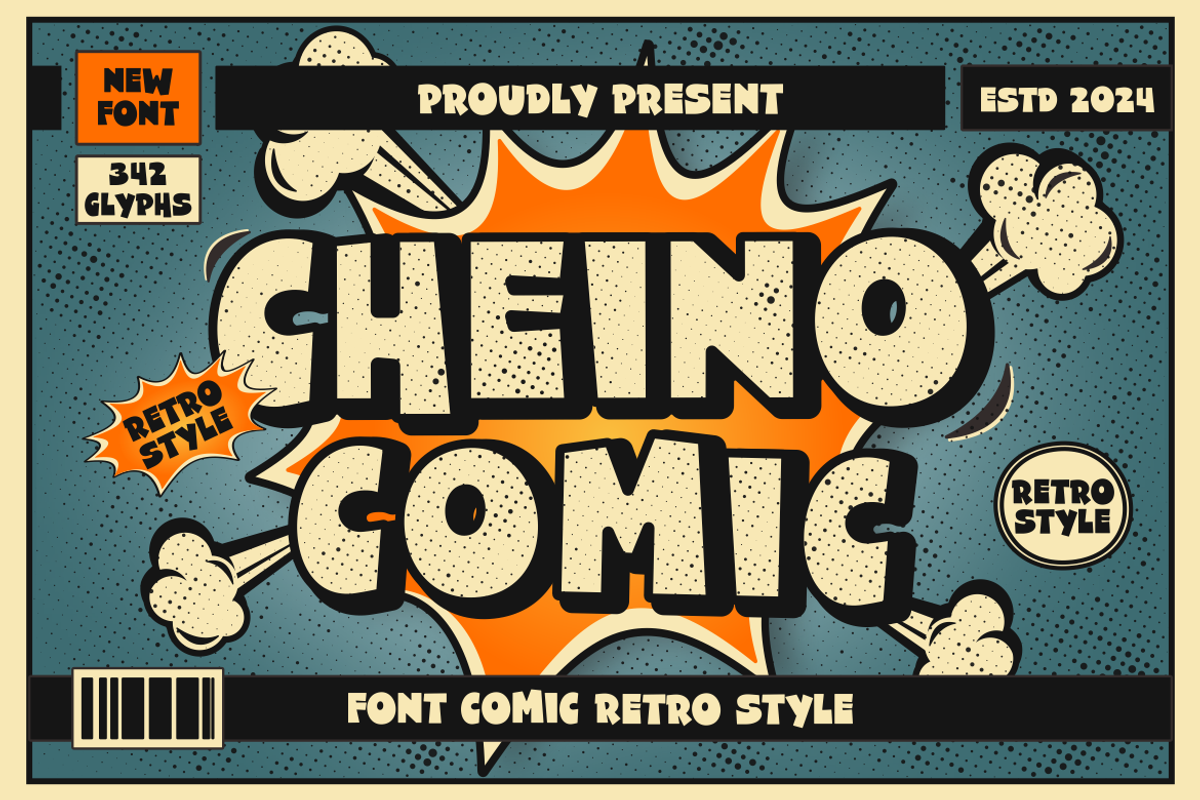 Cheino - Comic Retro Font, a Handwritten Font by MaikoHatta (Photo 1 of 9)