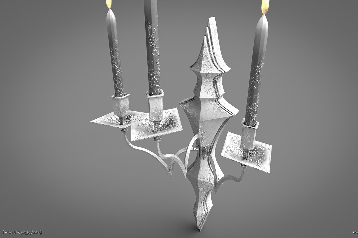 Chandelier 3d model (game ready), a Light 3D Model by Snji | 3D Models (Photo 15 of 18)