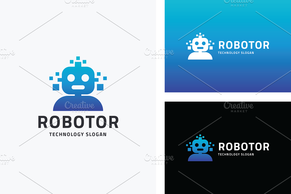 Robotor Ai System Logo, a Branding & Logo Template by Design_Planet (Photo 1 of 3)