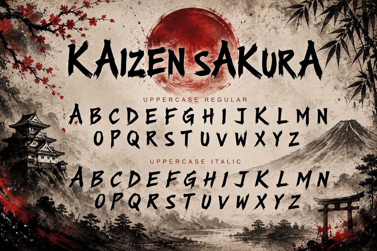 Kaizen Sakura, a Handwritten Font by Yoga Letter (Photo 6 of 9)