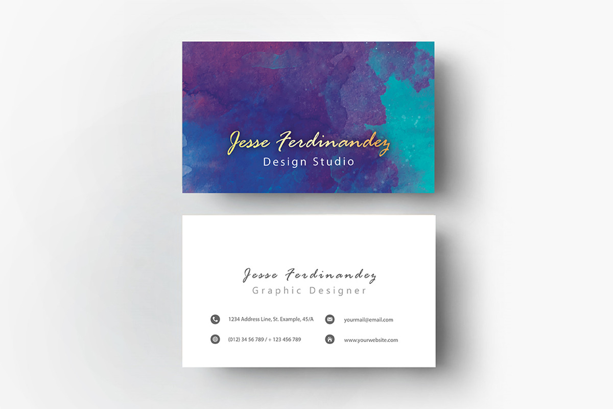 Artistic Business Card Template-011, a Business Card Template by M6 Gallery (Photo 3 of 5)