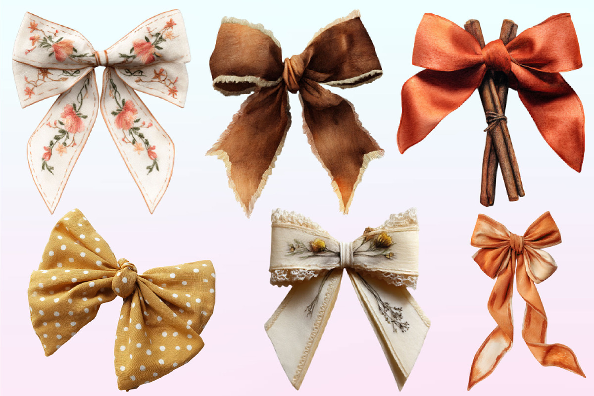 Autumn Coquette Bows Clipart, a Graphic by CitraGraphics (Photo 2 of 4)