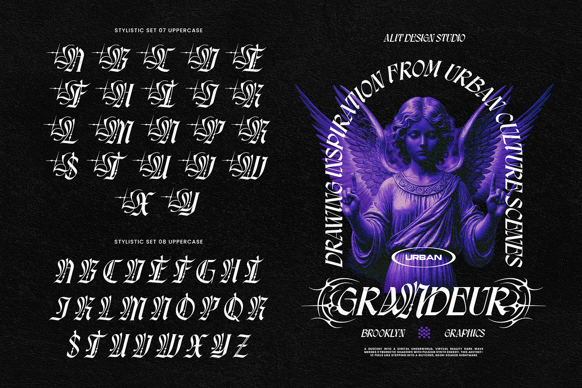 Sectra Chrome Typeface, a Blackletter Font by alit design (Photo 10 of 17)