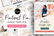 Pinterest Pin Template for Canva, a Social Media Template by Sugar Studios (Thumbnail 1 of 3)