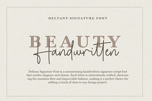 Deltany Signature Script Font