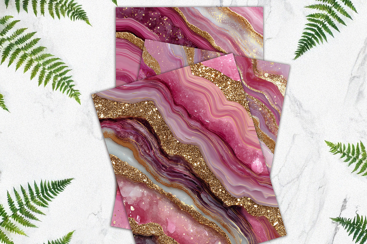 Blush Pink Agate Textures Scrapbooks, a Background Graphic by V Design Creator (Photo 12 of 12)