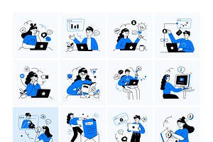 Animated Productivity Illustrations